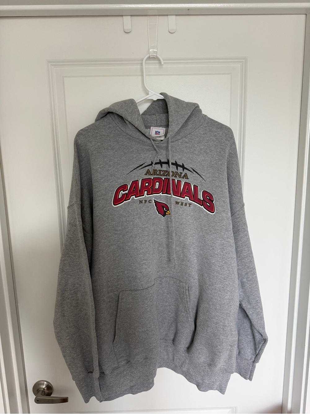 NFL Arizona Cardinals Gray Hoodie with Red Logo